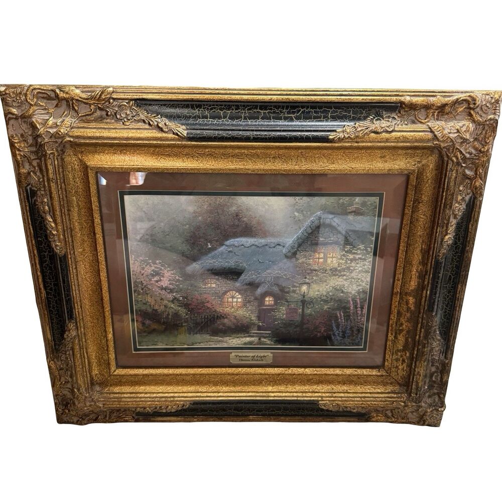 Thomas Kinkade Painter Of Light - Rare Beautifully framed Canvas